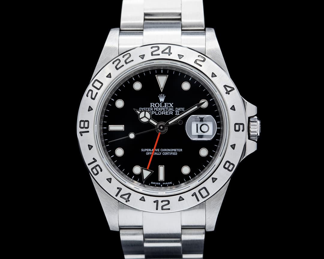 Rolex 16570 Explorer II SS Black Dial