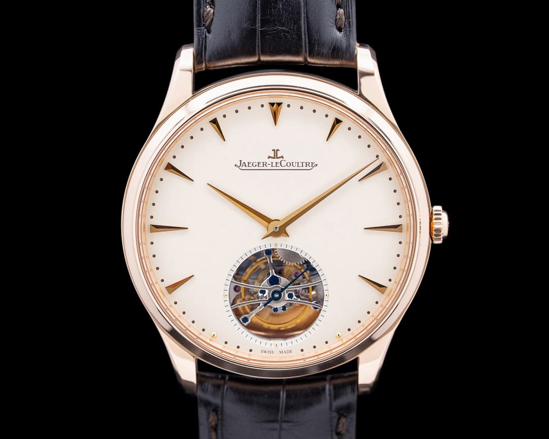 Image of Jaeger LeCoultre Q1322410 Master Ultra Thin Tourbillon 18K Rose Gold Cream Dial