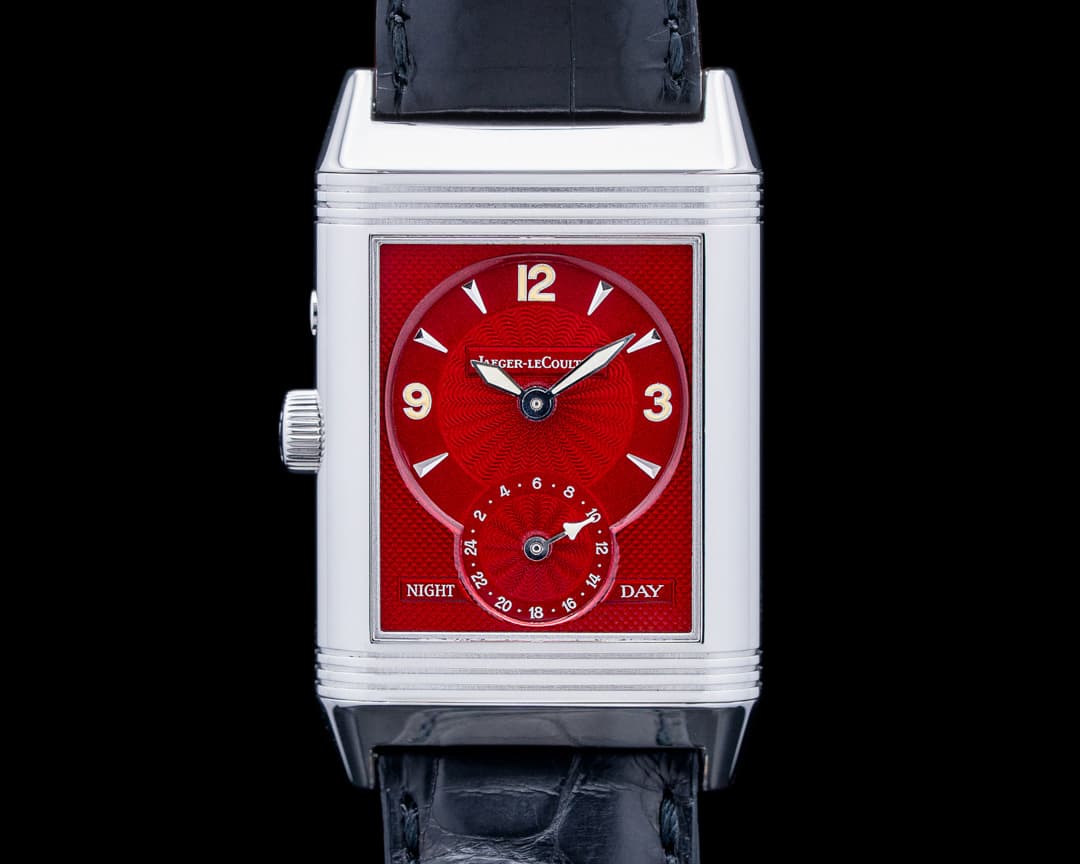 Jaeger LeCoultre Duoface Reverso "Japan Red Edition" SS Silver / Red Dial LIMITED