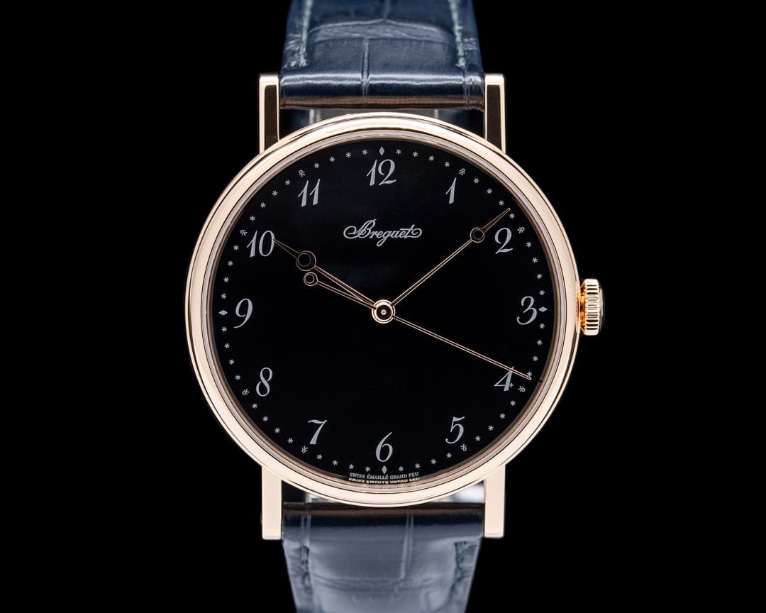 Breguet 5177BR Classique 18K Rose Gold Black Grand Feu Enamel Dial