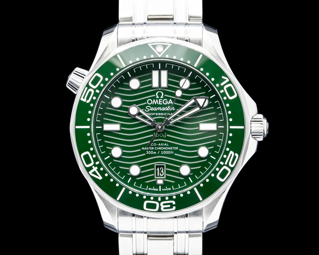 Omega Seamaster Diver 300M SS Green Ceramic Dial