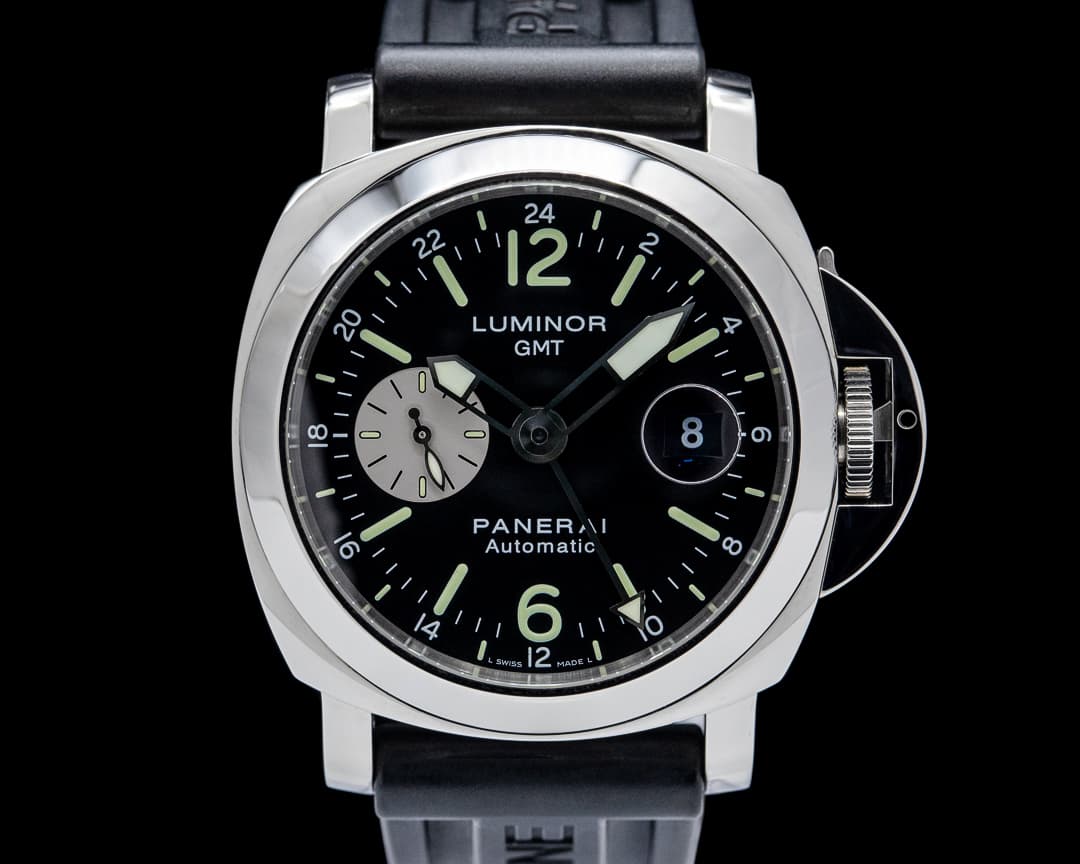 Panerai PAM00088 Luminor GMT SS Black Dial