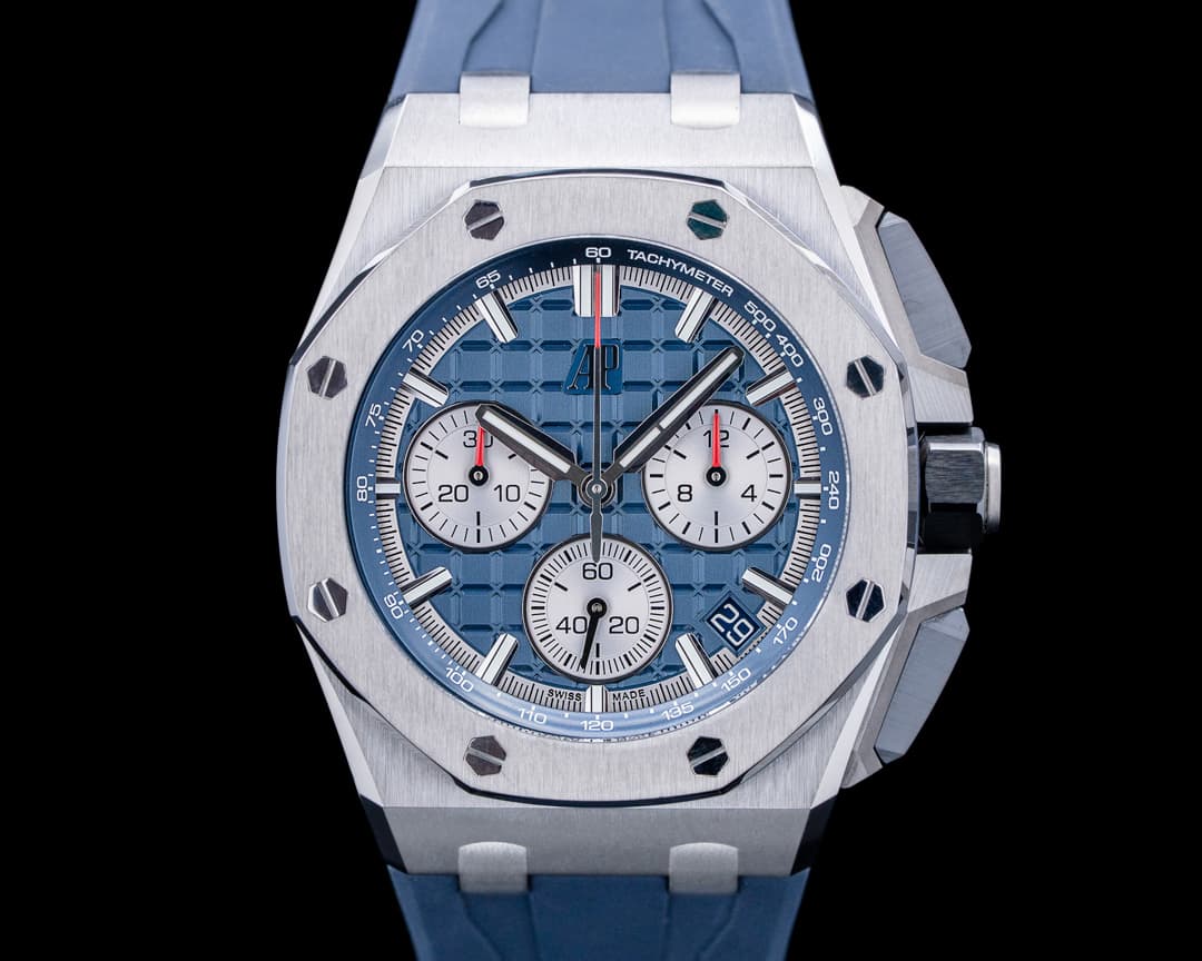 Audemars Piguet 26420TI Royal Oak Offshore Titanium Blue Mega Tapisserie Dial