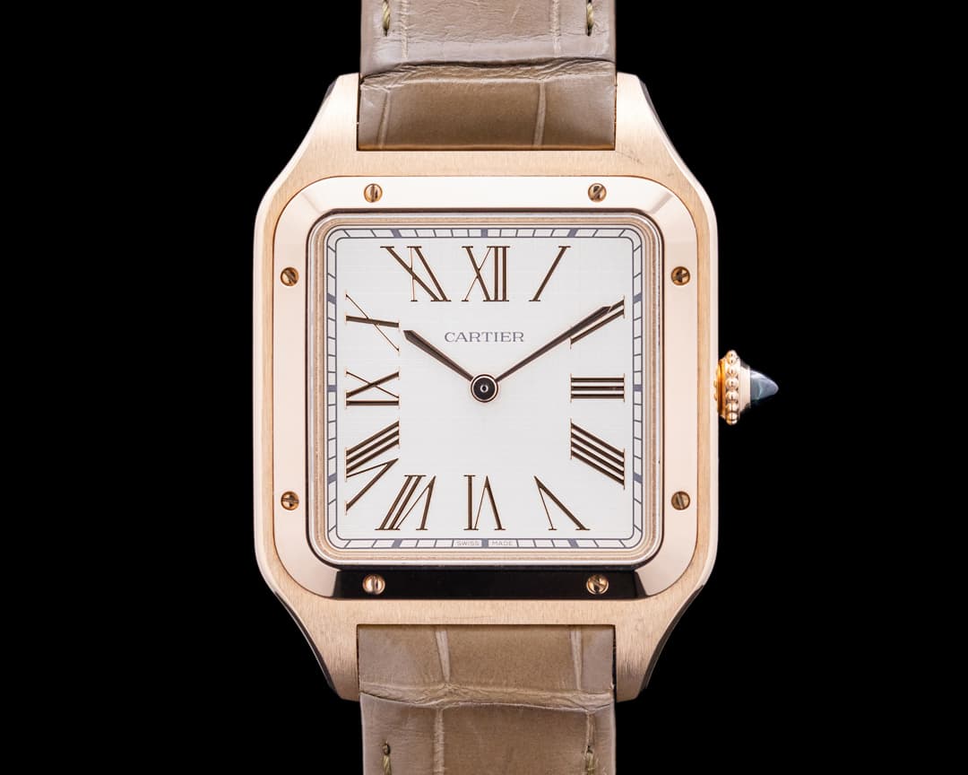 Image of Cartier WGSA0112 Santos-Dumont XL 18K Rose Gold Beige Dial 2025