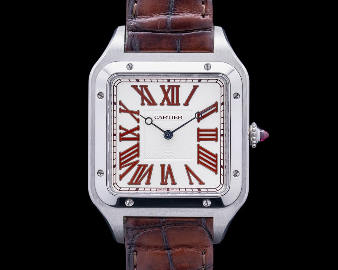 Image of Cartier WGSA0082 Santos-Dumont XL Platinum Cream Dial LIMITED