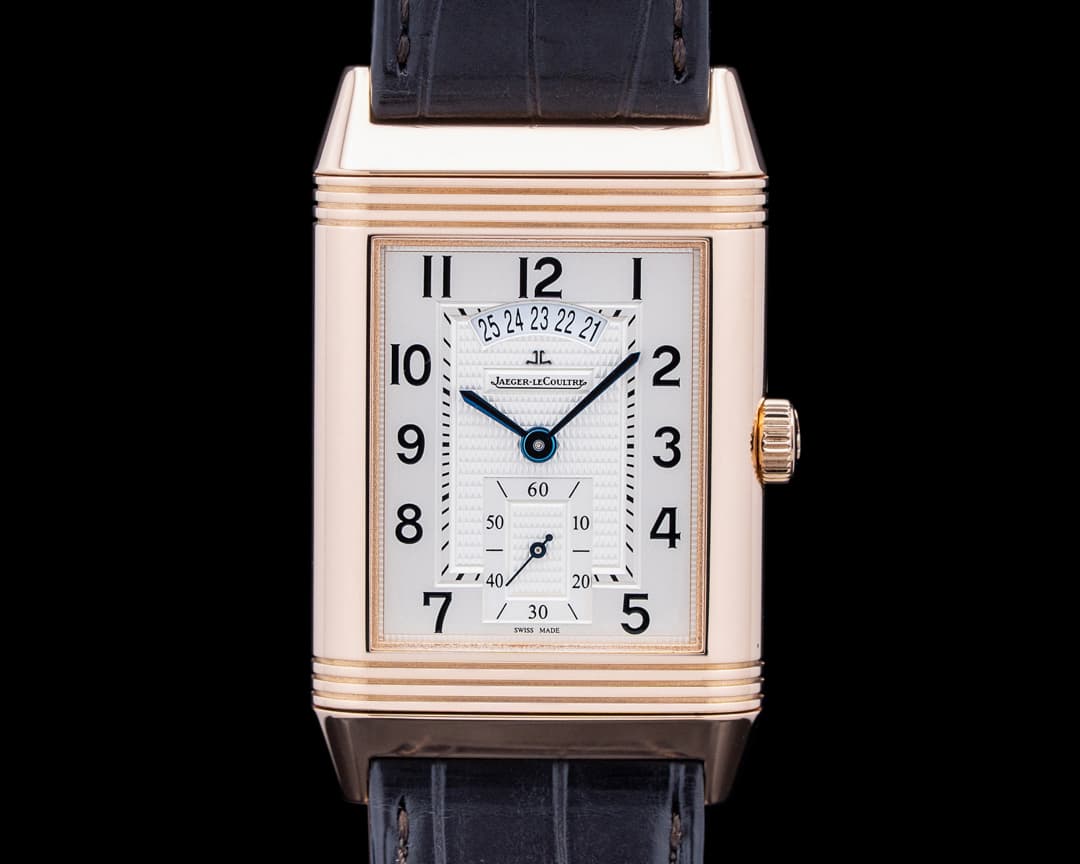 Image of Jaeger LeCoultre Q3742521 Grande Reverso Duo 18K Rose Gold Silver Dial