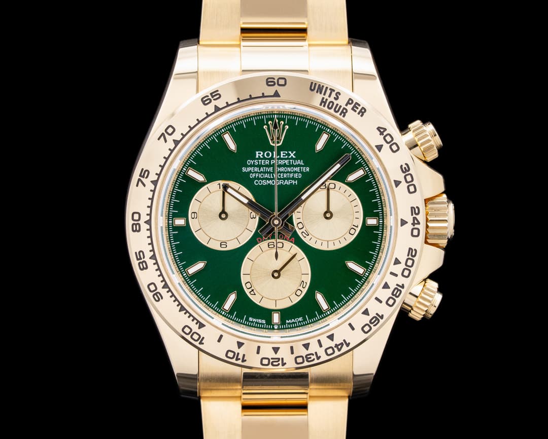 Image of Rolex 126508 Daytona "John Mayer" 18K Yellow Gold Green Dial 2025