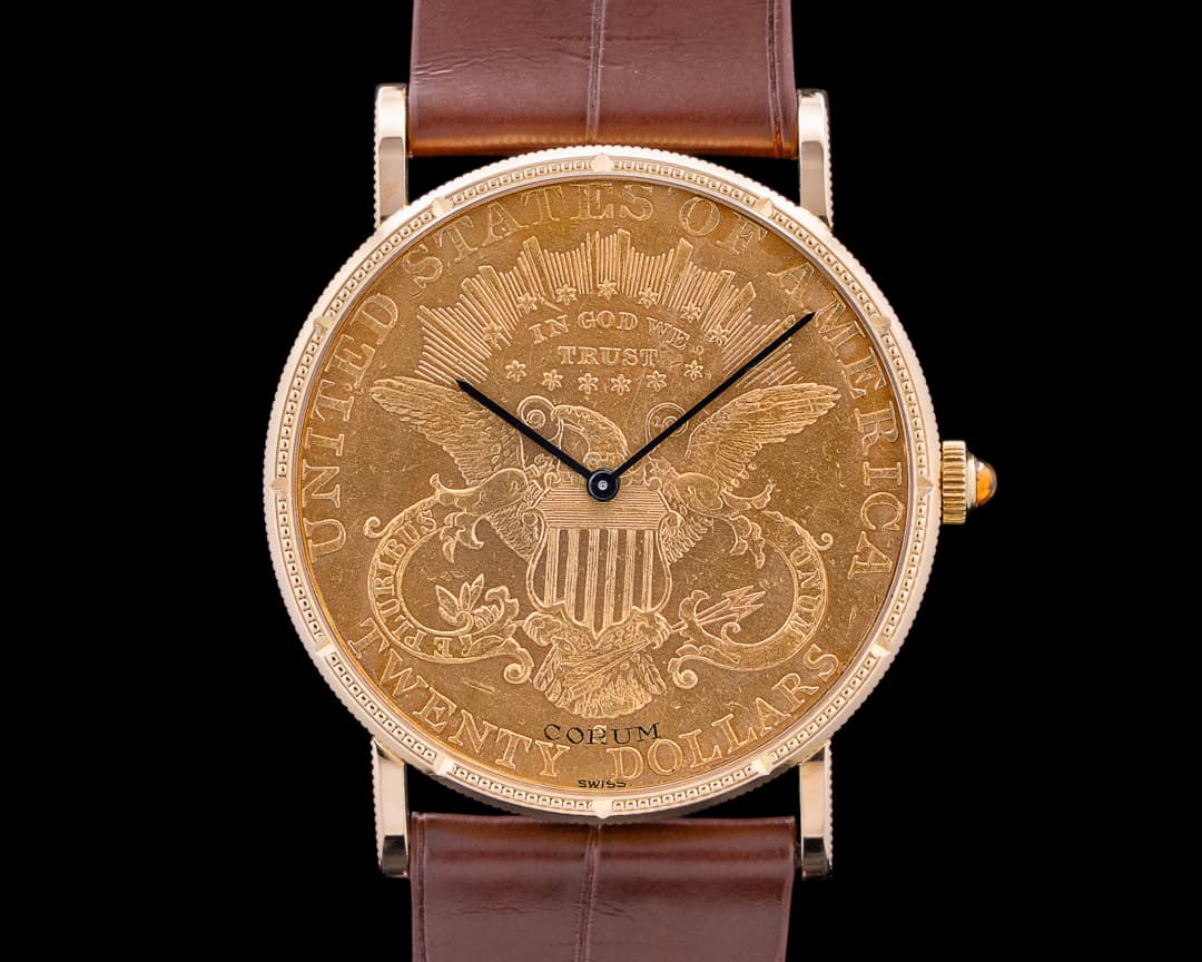 Corum USA 20 Double Eagle Coin 1904 Automatic 18K Yellow Gold