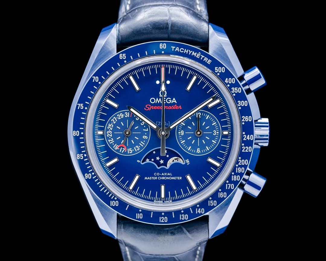 Omega Speedmaster Moonphase "Blue Side of the Moon" Ceramic Blue Dial