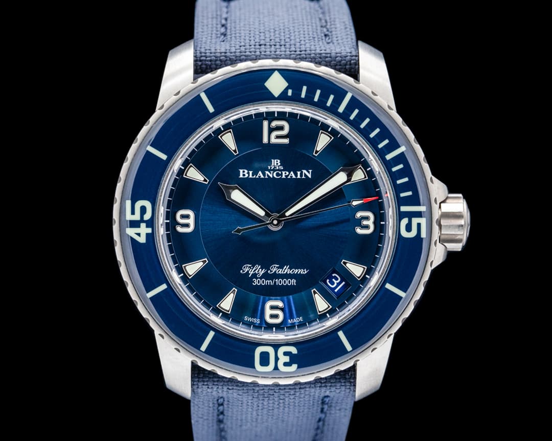 Blancpain 5015 Fifty Fathoms Titanium Blue Dial