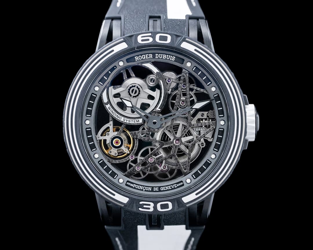 Image of Roger Dubuis RDDBEX0826 Excalibur Spider Pirelli DLC Titanium Skeleton Dial LIMITED