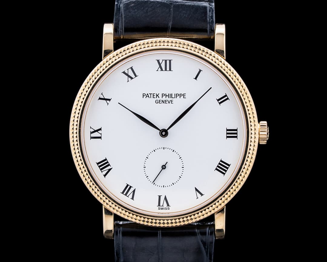 Image of Patek Philippe 3919J Calatrava 18K Yellow Gold White Dial
