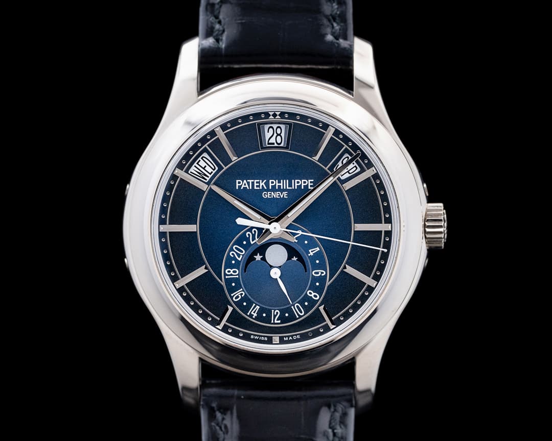 Image of Patek Philippe 5205G-013 Annual Calendar 18K White Gold Blue Gradient Dial