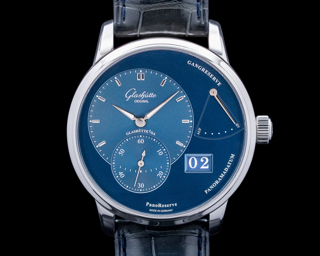 Glashutte Original PanoReserve SS Blue Dial