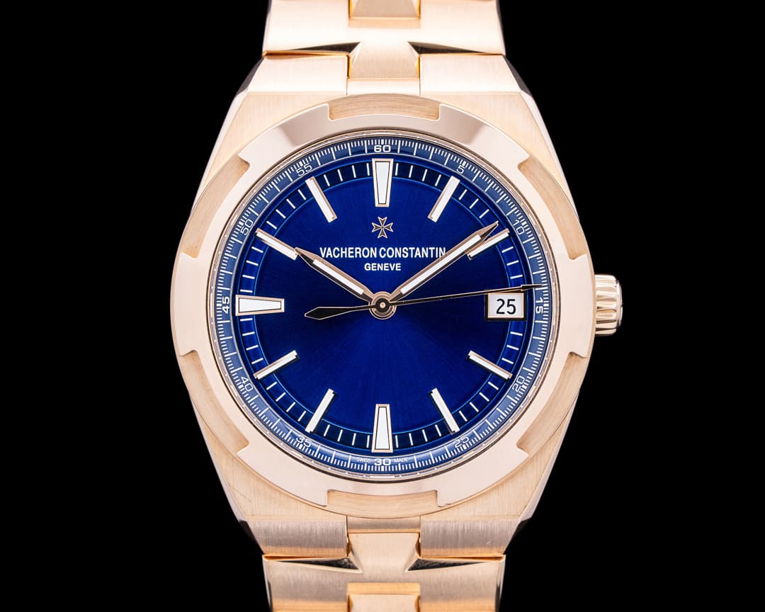 Image of Vacheron Constantin 4500V/110R Overseas Self-Winding 18K Rose Gold Blue Dial