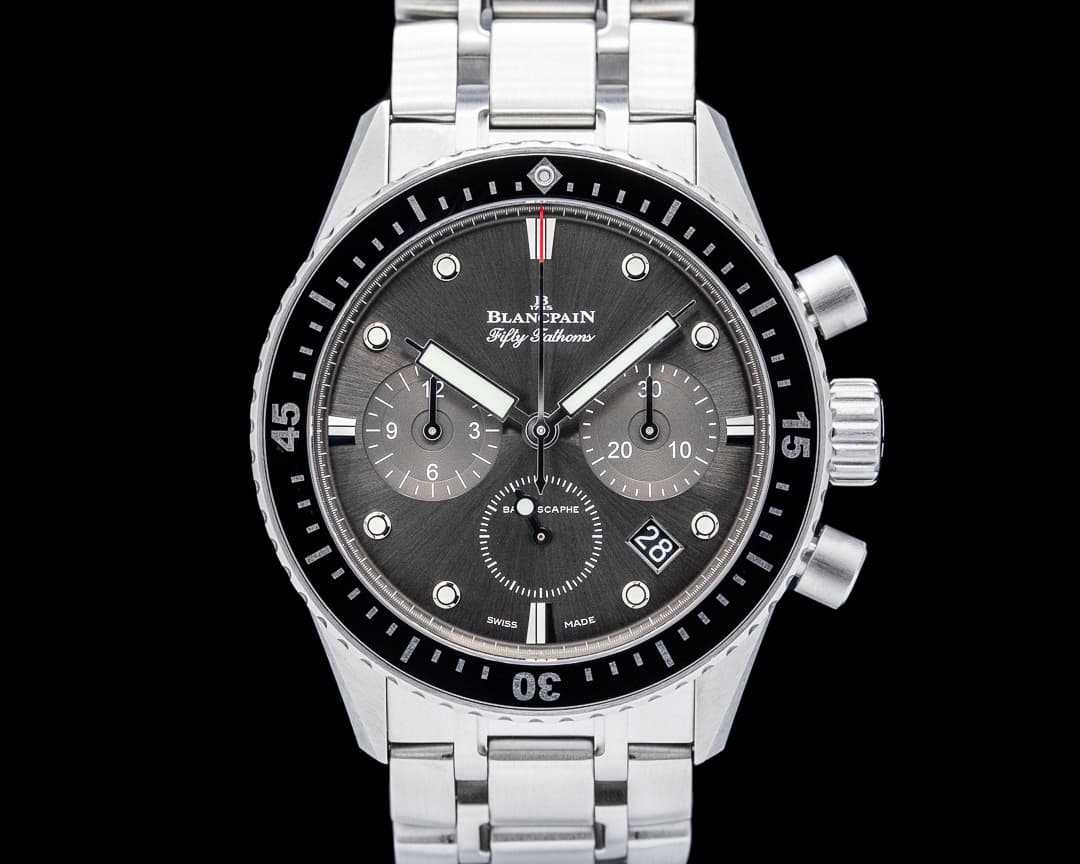 Image of Blancpain 5200 Fifty Fathoms Bathyscaphe Chronographe Flyback SS Gray Dial