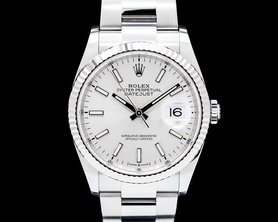 Rolex 126234 Datejust 36MM White SS Silver Dial