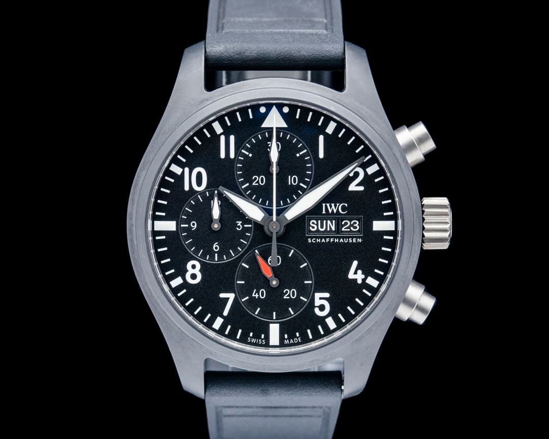 Image of IWC IW389401 Pilot's Watch Chronograph 41 TOP GUN Black Ceramic Black Dial