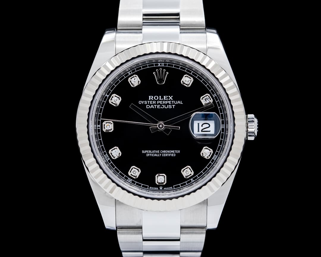 Rolex 126334 Datejust 41 SS Black Diamond Dial