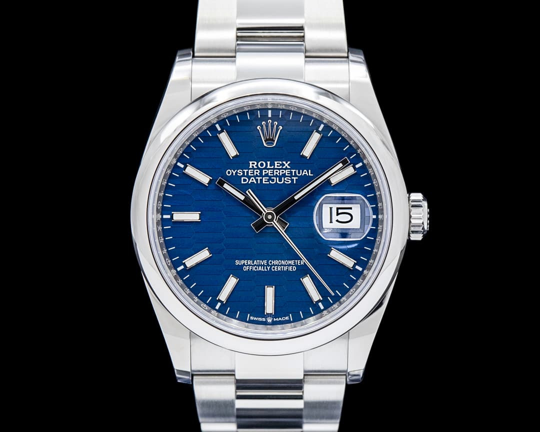 Image of Rolex 126200 Datejust 36MM SS Blue Motif Dial