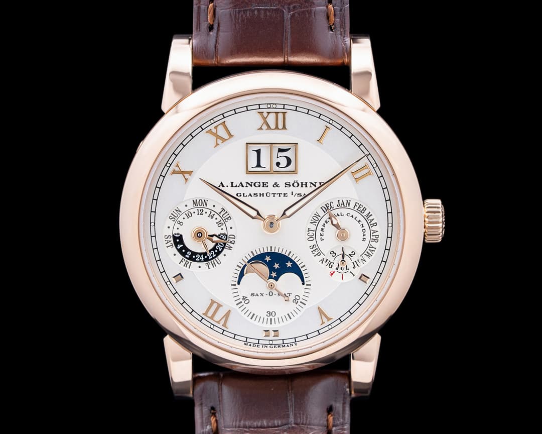 Image of A. Lange and Sohne 310.032 Langematik Perpetual 18K Rose Gold Silver Dial