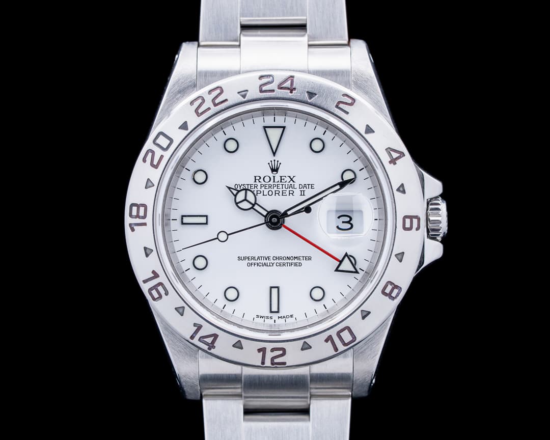 Image of Rolex 16570 Explorer II SS White Dial