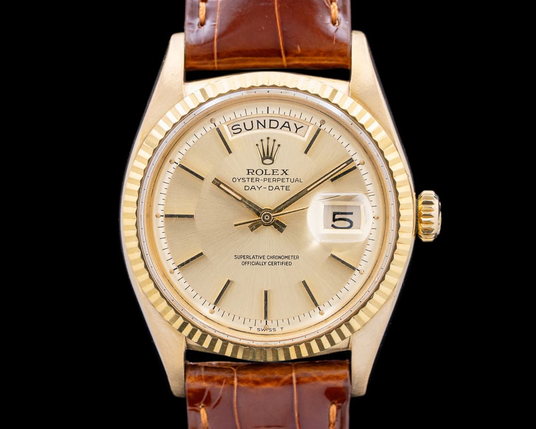 Rolex 1803 Day-Date 18K Yellow Gold Champagne Dial Circa. 1967