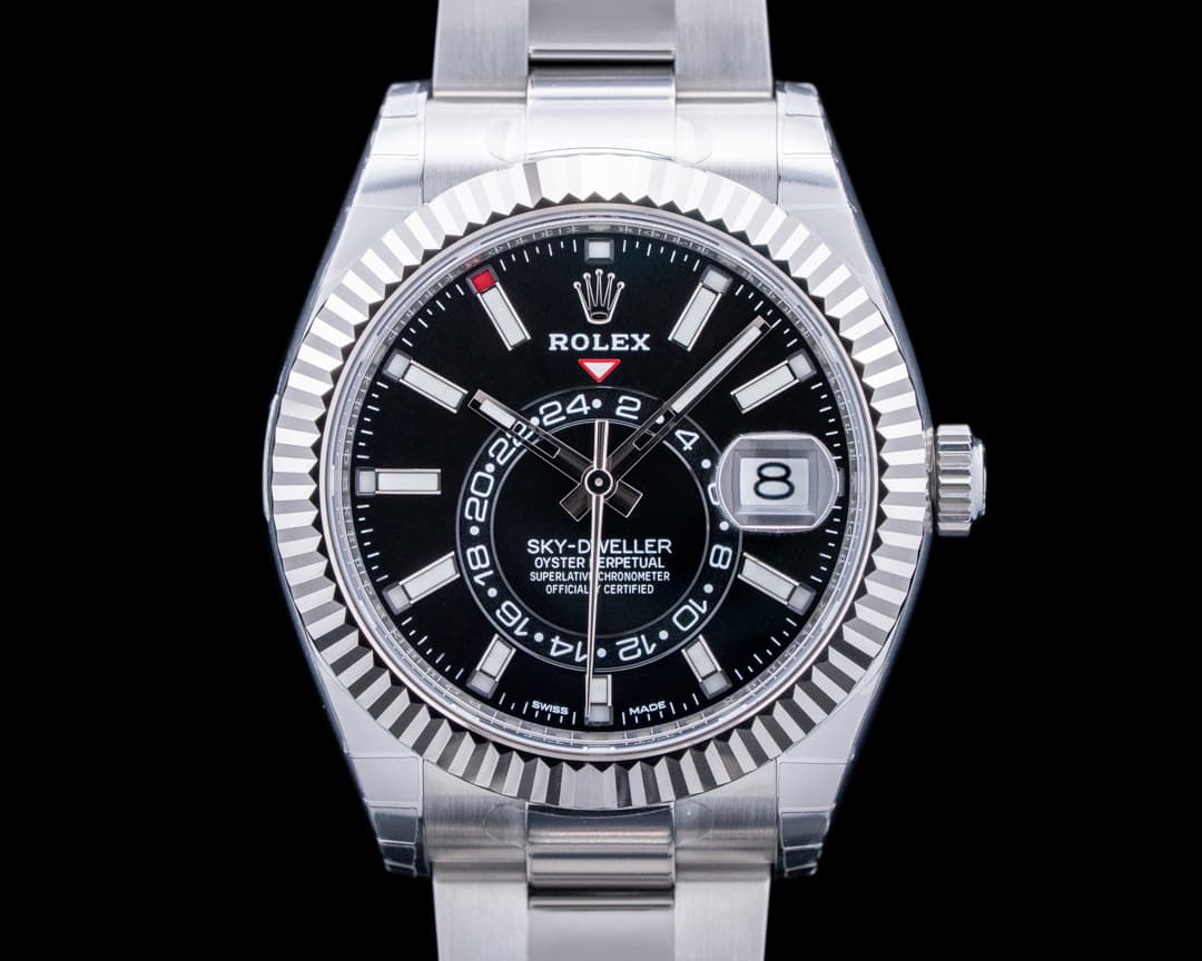 Rolex 326934 Sky-Dweller SS Black Dial UNWORN