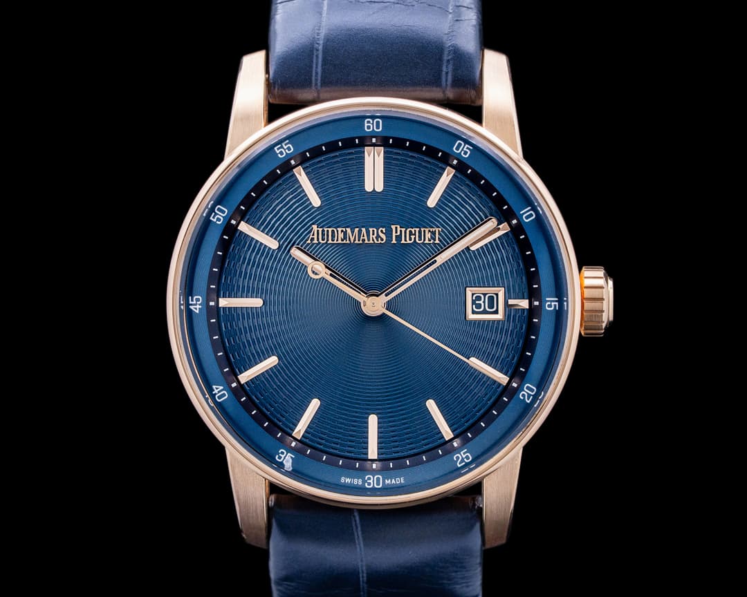 Image of Audemars Piguet 77410OR Code 11.59 18K Rose Gold Blue Dial