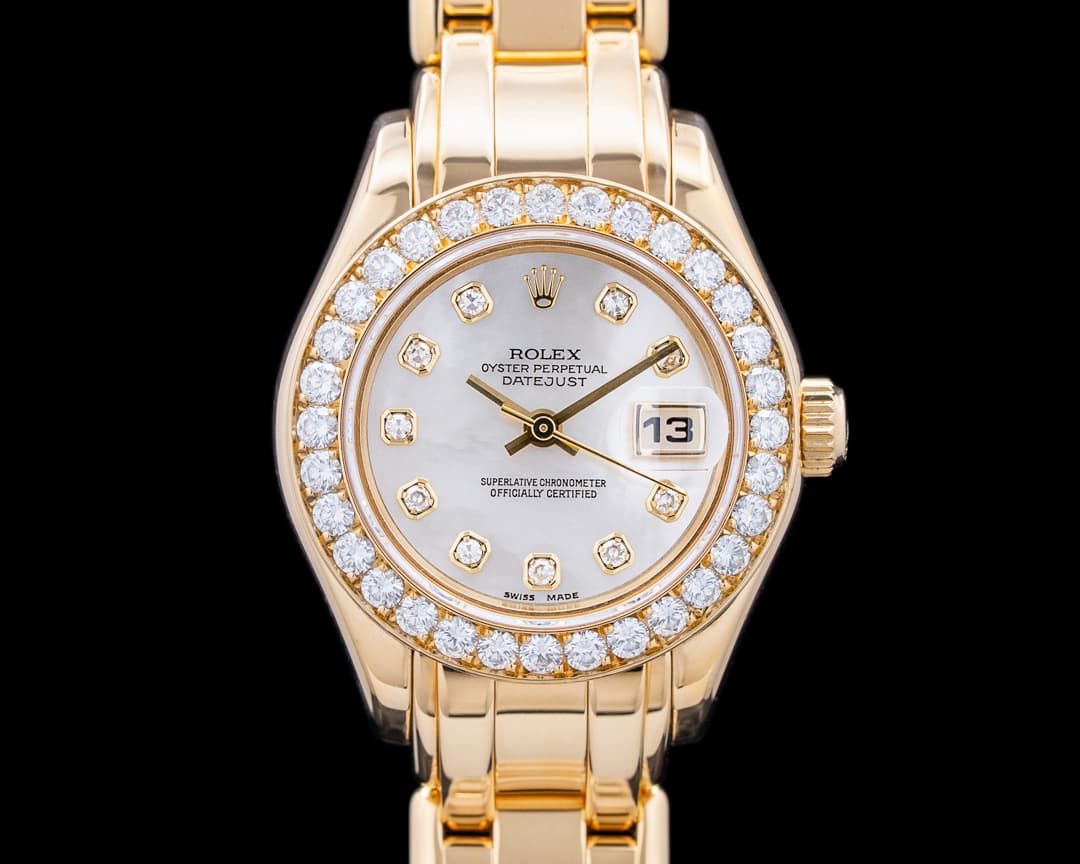 Image of Rolex 69298 Lady Datejust Pearlmaster 18K YG Mother of Pearl Diamond Dial