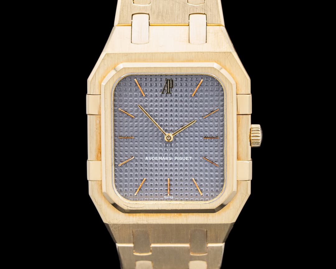 Image of Audemars Piguet 6005BA Royal Oak Rectangular 18K Yellow Gold Gray Dial