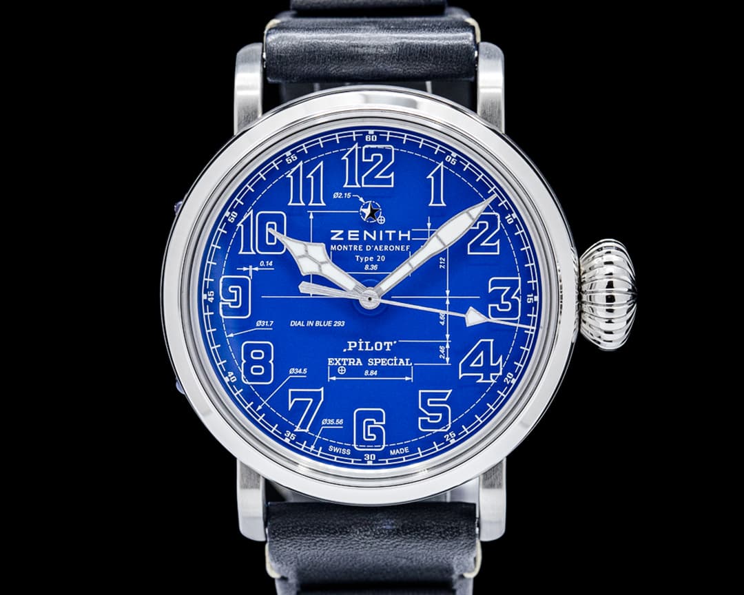 Zenith Pilot Type 20 Blueprint SS Blue Dial