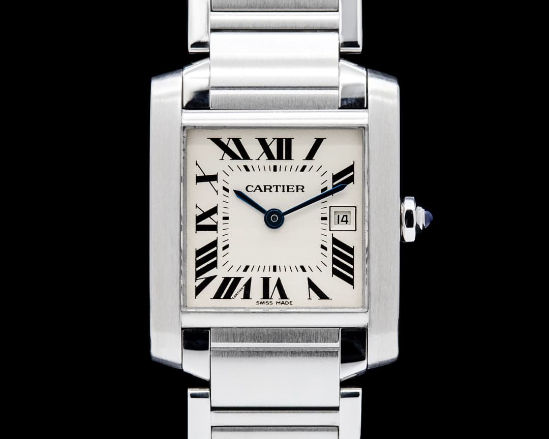 Cartier W51011Q3 Tank Francaise SS White Dial
