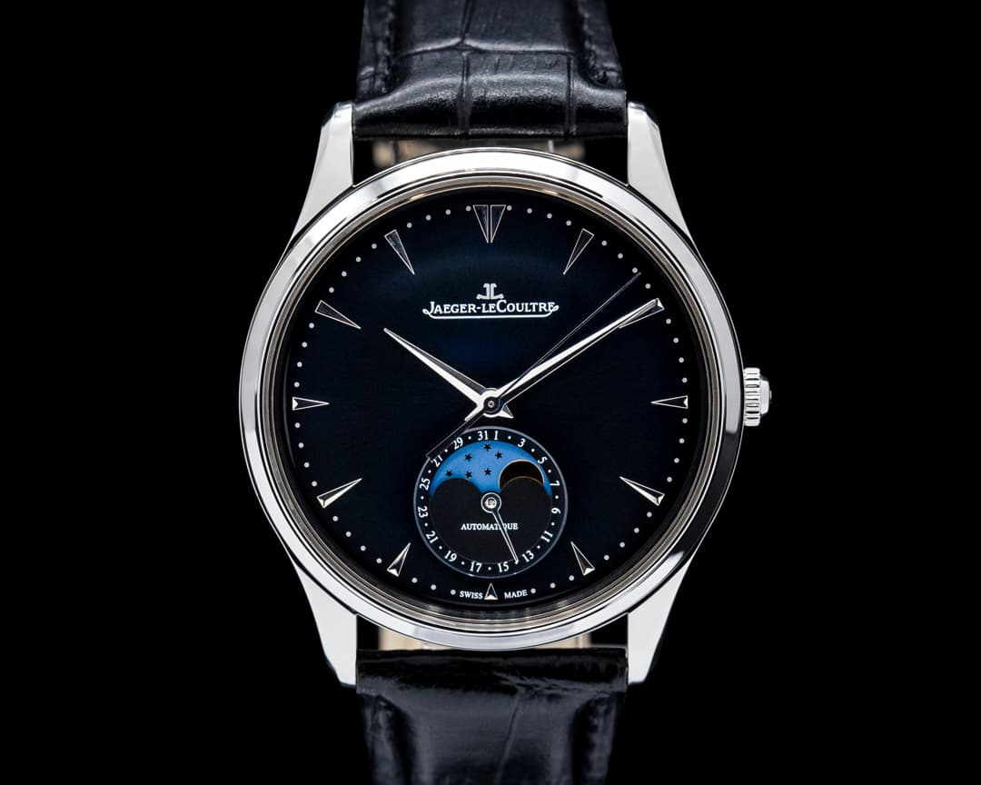 Jaeger LeCoultre Q1368470 Master Ultra Thin Moonphase SS Black Dial