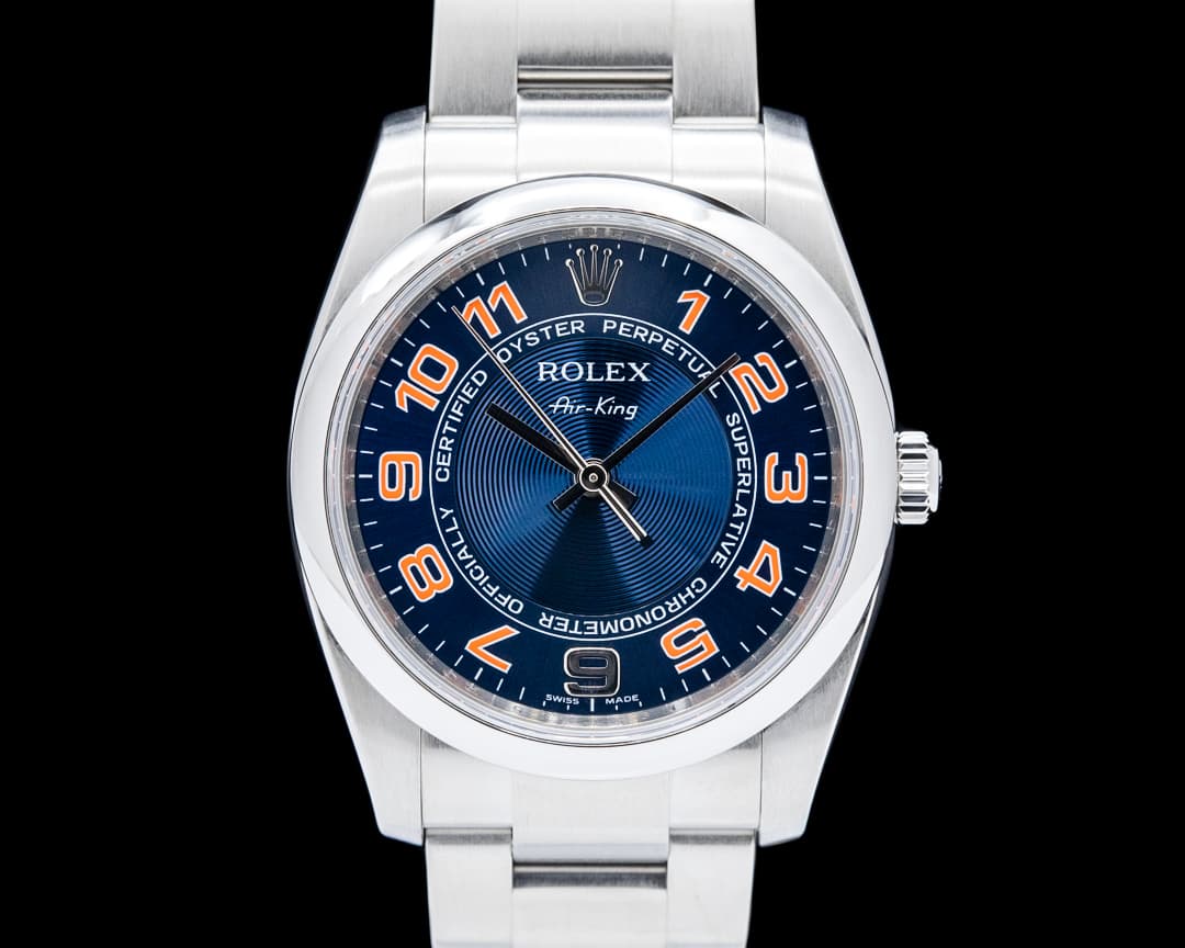Image of Rolex 114200 Oyster Perpetual 34MM SS Blue Concentric Dial