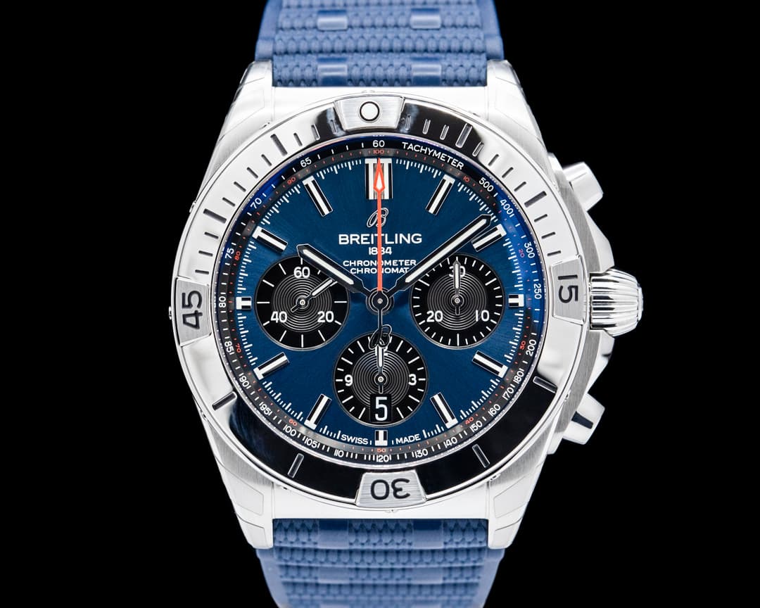 Breitling AB0134 Chronomat B01 42 SS Blue Dial UNWORN