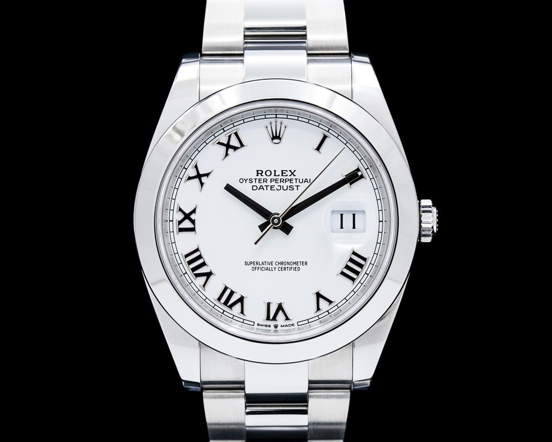 Rolex 126300 Datejust 41 SS White Roman Dial