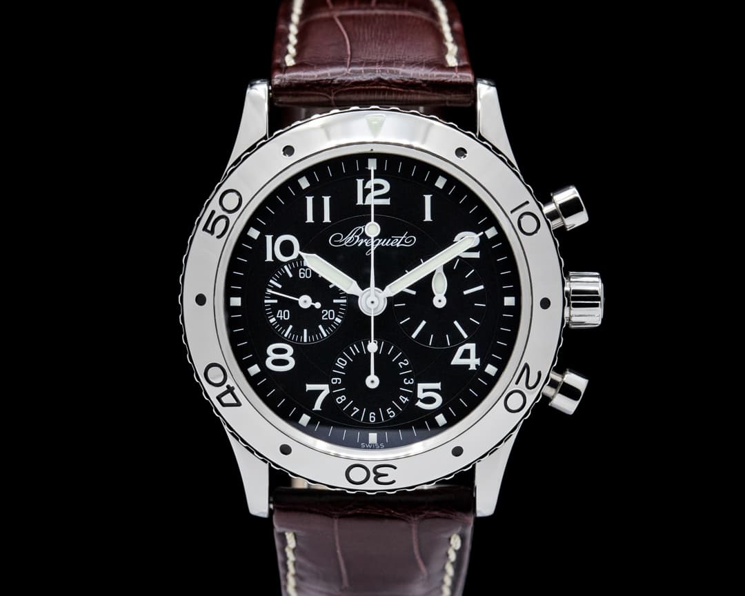 Image of Breguet 3800ST Type XX Aeronavale SS Black Dial