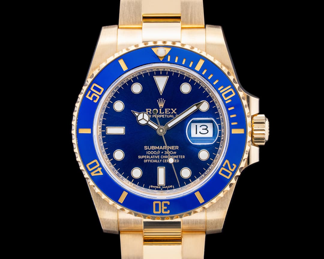 Image of Rolex 116618LB Submariner Date 18K Yellow Gold Blue Dial