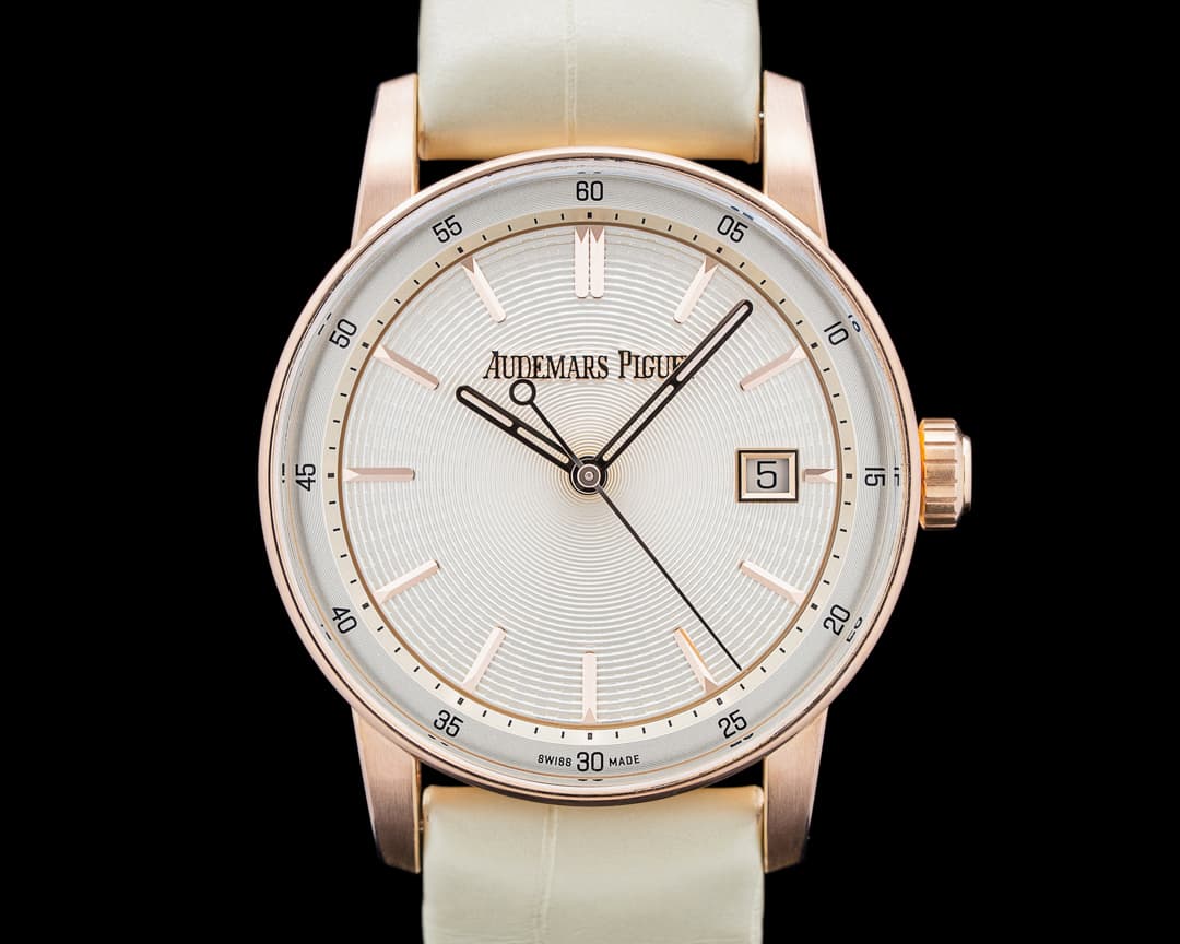 Audemars Piguet 77410OR CODE 11.59 Automatic 38 18K Rose Gold Beige Dial