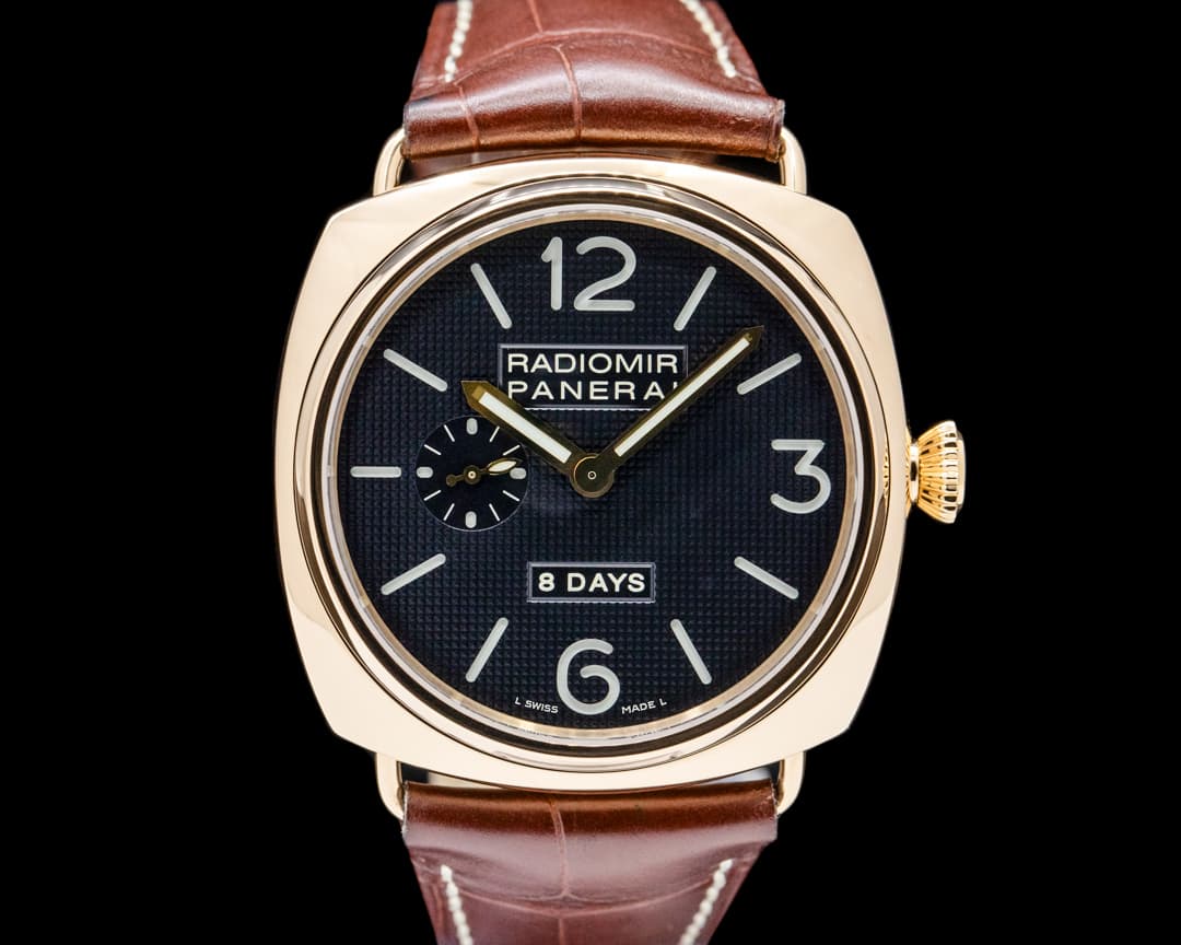 Panerai PAM00197 Radiomir 8 Days 18K Rose Gold Black Dial