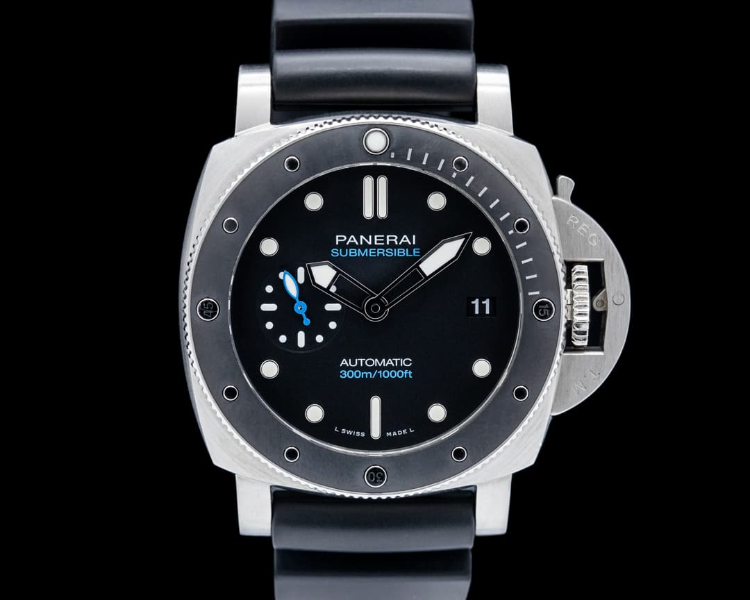 Image of Panerai PAM00683 Submersible 42MM SS Black Dial