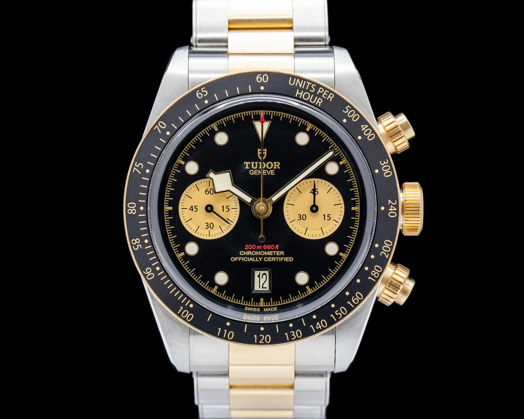 Image of Tudor 79363N Black Bay Chrono 18K YG / SS Black Dial