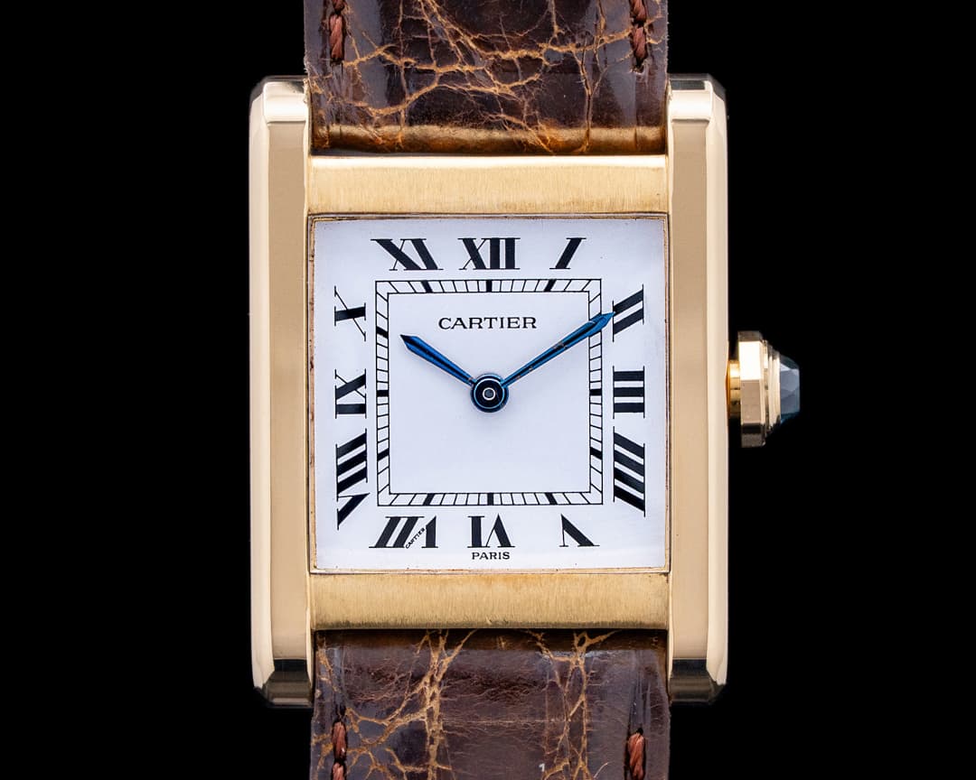 Cartier 78092 Tank Normale 18K Yellow Gold White Roman Dial