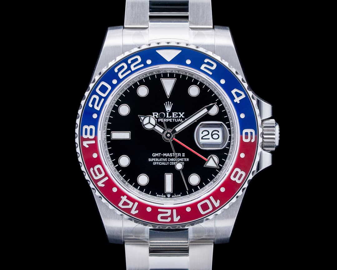 Image of Rolex 126710BLRO GMT-Master II Pepsi Bezel SS Black Dial 2025 UNWORN