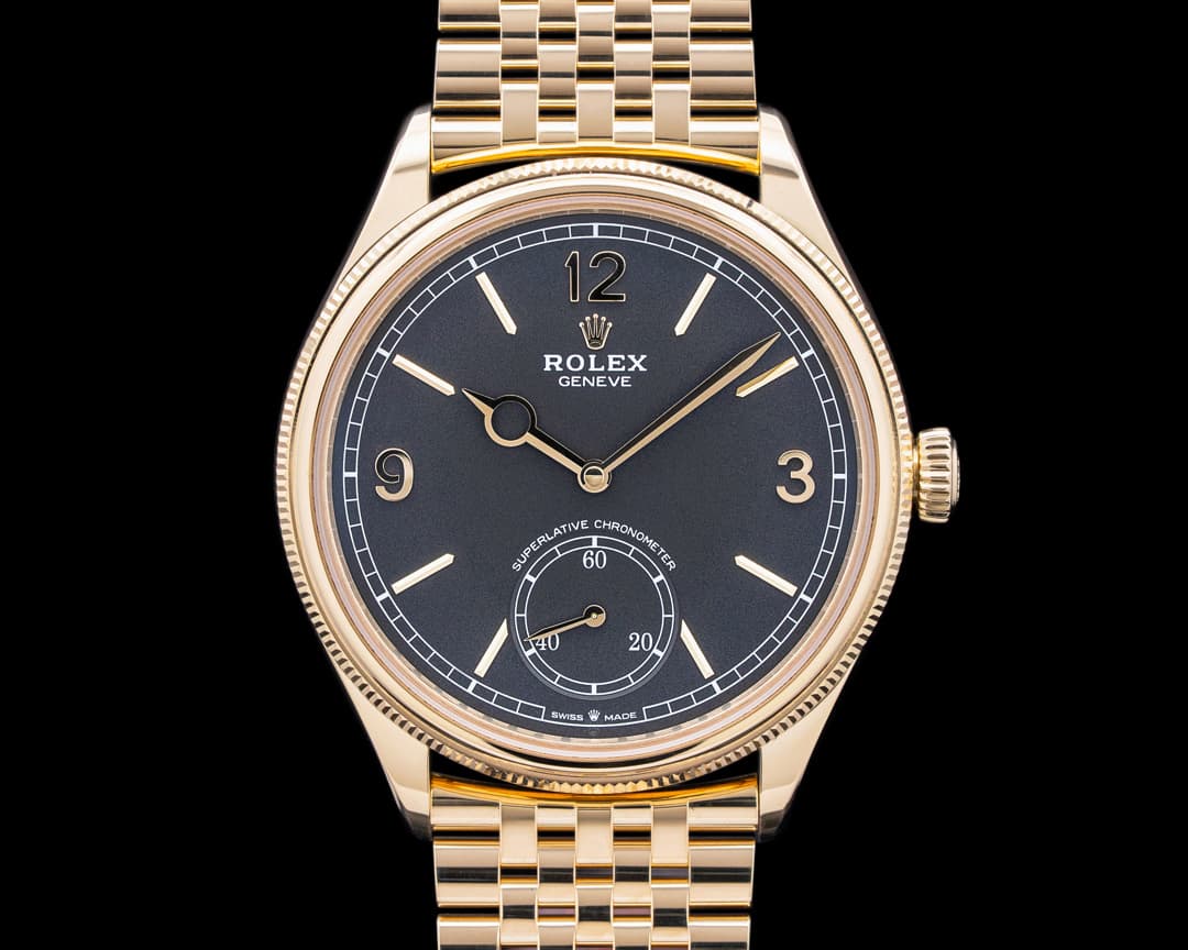 Image of Rolex 52508 Perpetual 1908 18K Yellow Gold Black Dial 2026
