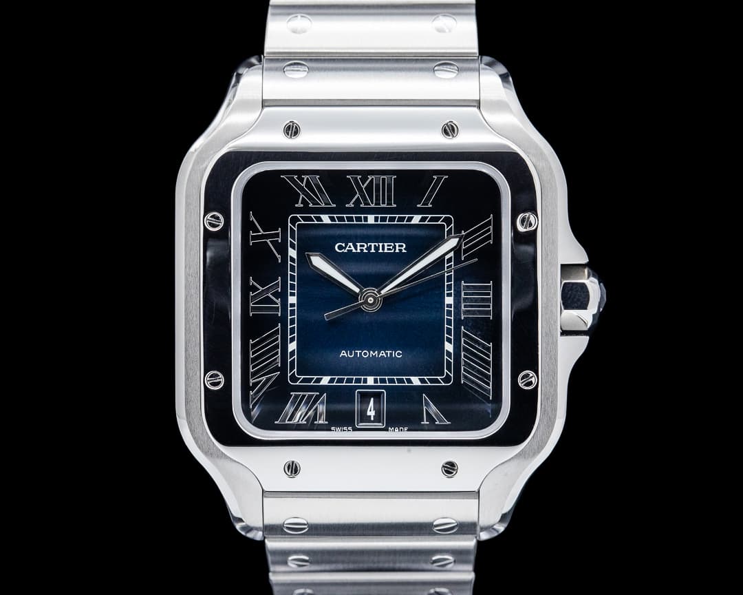 Cartier WSSA0071 Santos de Cartier SS Blue Dial