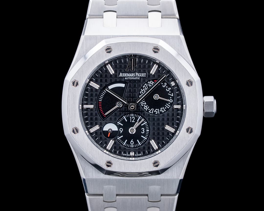 Image of Audemars Piguet 26120ST Royal Oak Dual Time SS Black Dial
