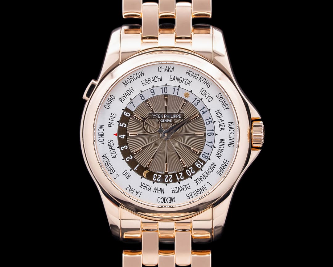 Patek Philippe 5130/1R-011 World Time 18K Rose Gold Brown Dial