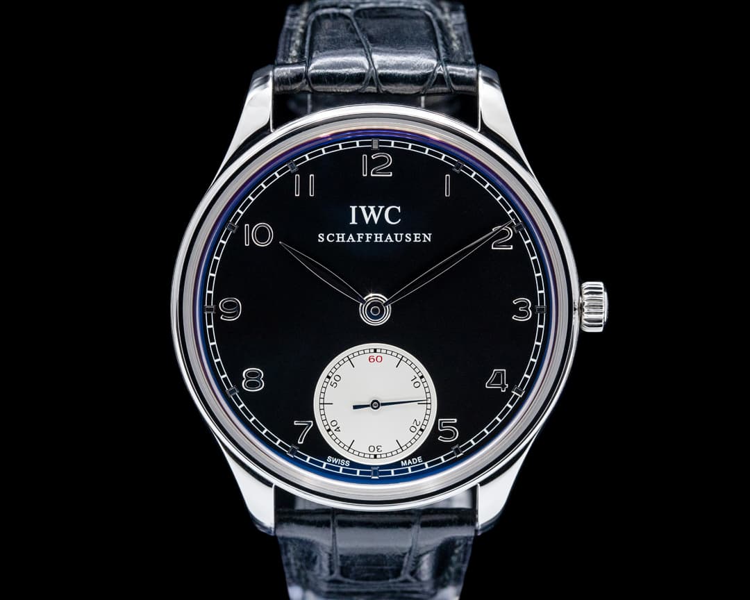 Image of IWC IW545404 Portugieser Hand-Wound SS Black Dial